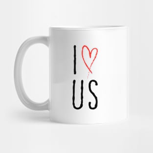 I love us with red heart Mug